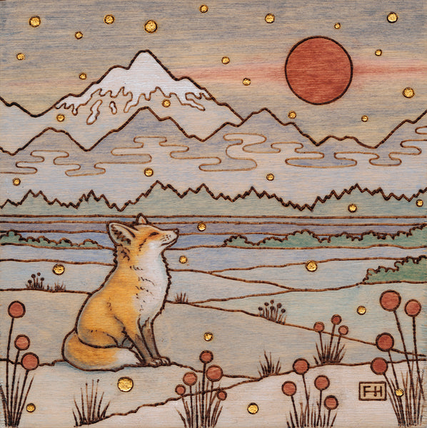 Fay Helfer "Red Fox in the Snow" Paper Print