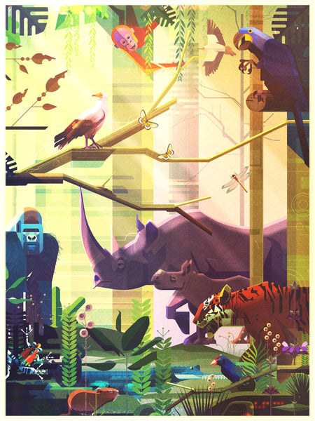 James Gilleard "Endangered Forest" Print