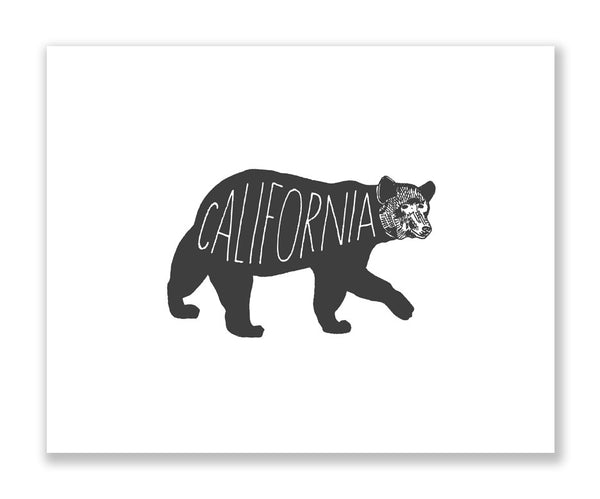 "California Bear" Print