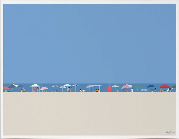 "Beach Umbrellas" Print