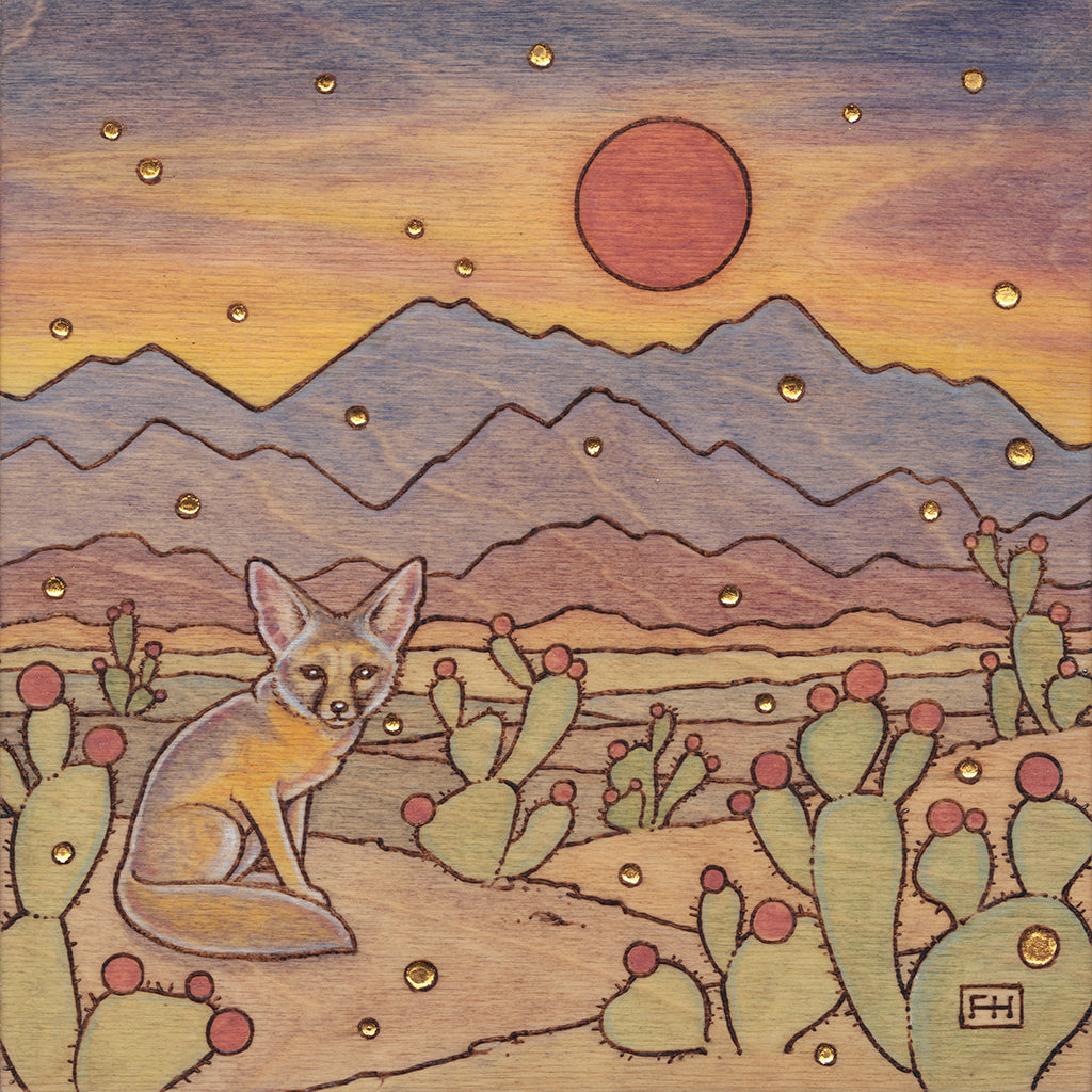 Fay Helfer "Kit Fox in the Desert" Paper Print