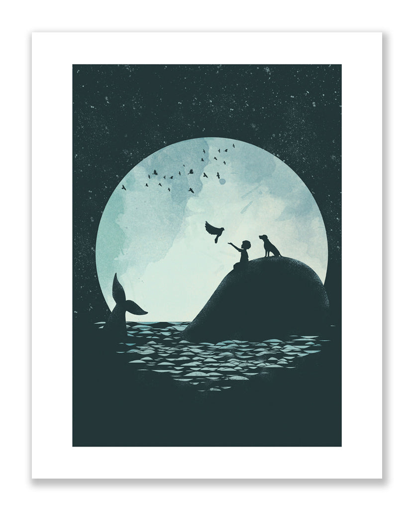 "The Boy and the Whale" Print
