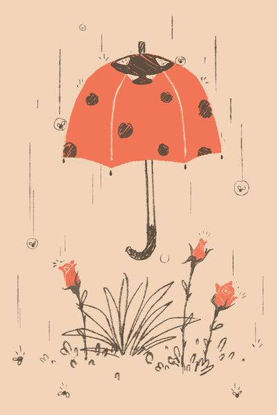 "Ladybug Umbrella" Print