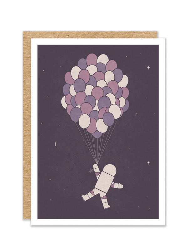 "Space Balloons" Greeting Card
